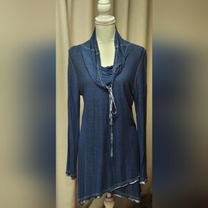 Parsley & Sage Blue Long Sleeve Dress